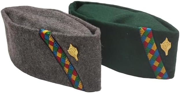 Label Ambey Pahadi caps/topi Brahmakamal Uttarakhand Topi, Pahadi Cap, Himachali Cap Set of 2 Black