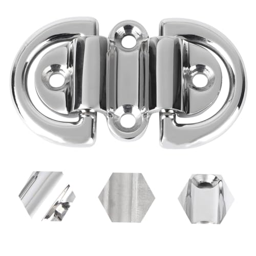 Parliky D-Ring Buckle Yacht D-Ring Tie Down Stainless Steel Accessory Mirror for Yacht