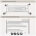 Yaheetech Clothes Rack with Wheels, Heavy Duty Garment Rack with Extendable Hanging Rod, Rolling Clothing Rack for Hanging Clothes, Chromed, Silver