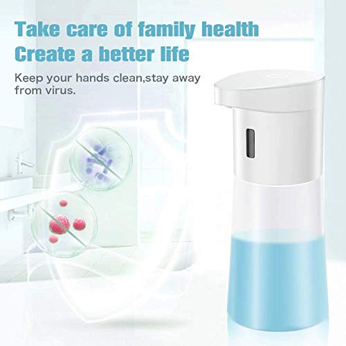 Rokurokuroku Dispenser Sapone Automatico, 500ml Distributore di Sapone Liquido con Sensore Intelligente Erogatore Sapone Touchless Gel Disinfettante Mani per Bagni Cucine e Ristoranti