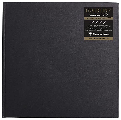 Carnet de dessin 25x25 cm Clairefontaine Goldline papier blanc 140g