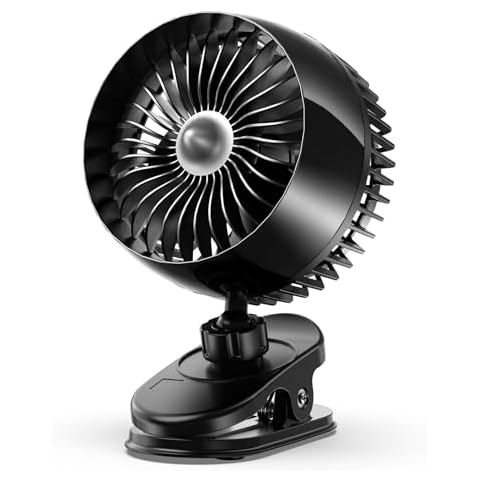 Airbition Small desk fan with powerful clamps and over 360° of adjustability, three speeds, and USB-C wired power for powerful wind and reliable performance. Suitable for home, office or desktop use Cover