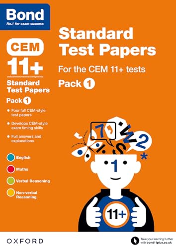 Bond 11+: CEM: Standard Test Papers: Ready for the 2025 exam: Pack 1