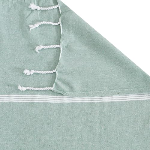 Image of Handmade Double Bedsheet 210 TC | Without Pillow Cover | Handloom Cotton Bedsheets for Double Bed | Double Bedsheet for Summer (Size 90X100 Inches, 7.5 x 8.3 Feet (Sea Green, Double Bed)