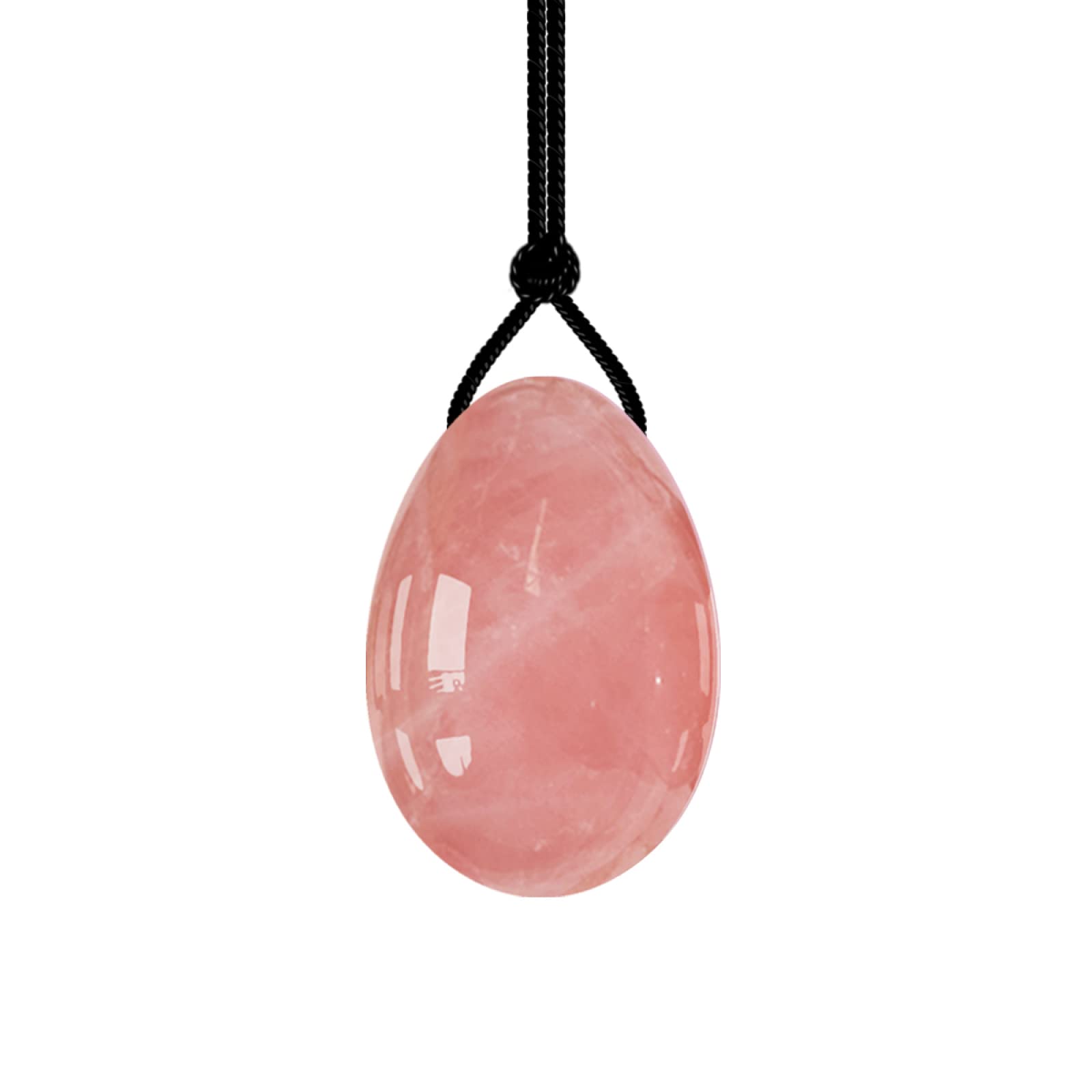 MYMEO 40X25mm Drilled Kegel Balls 16 Types Natural Jade Eggs Massage Ball Kegel Exercise Yoni Eggs,Rose Quartz Eggs