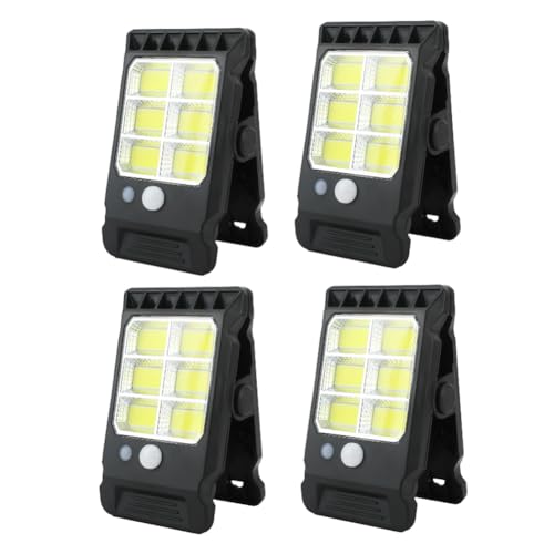 Lumière solaire murale étanche lot de 4 lampes de sécurité à clip pour le jardin et la clôture
