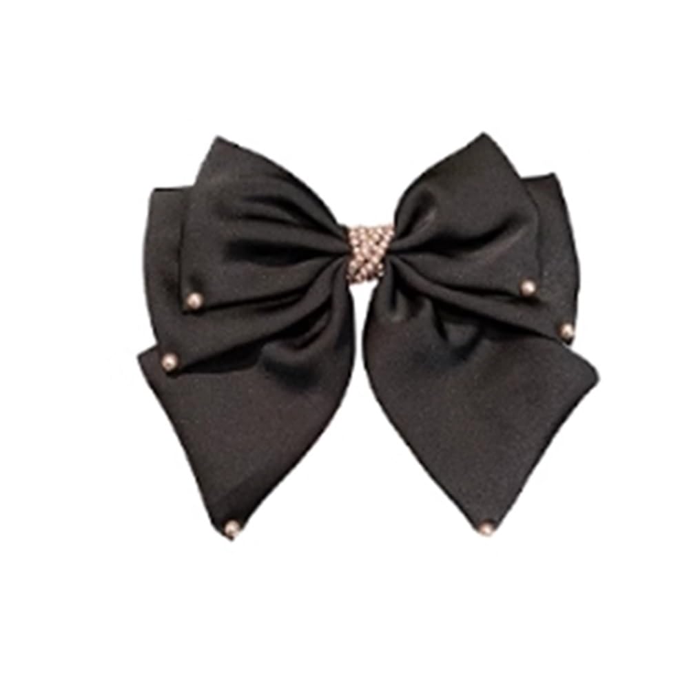 Pinzas Para El Cabello Con Lazo Para Mujer Pinza for el pelo con lazo negro de satén francés for mujer