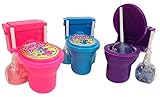 Sour Flush Candy - Toilet with Candy Plugers and Powder Dip 3 Pack