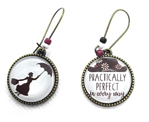 Orecchini Cabochon Pendenti Mary Bronzo
