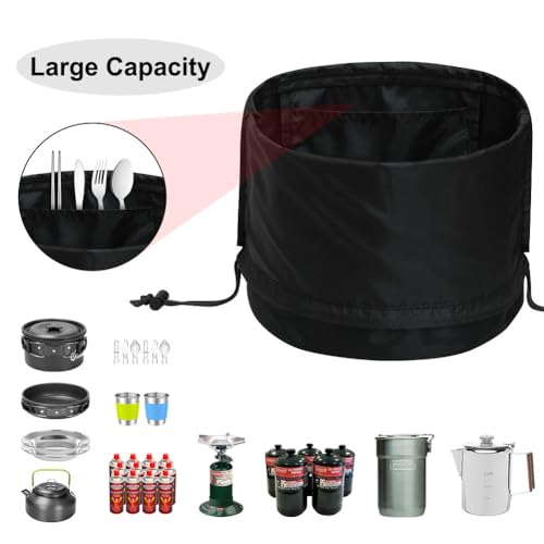 Bolsa Organizadora para Cocina de Camping Yorkenbe, Alta Capacidad, Resistente al Agua, con Cordón Ajustable miniatura 3