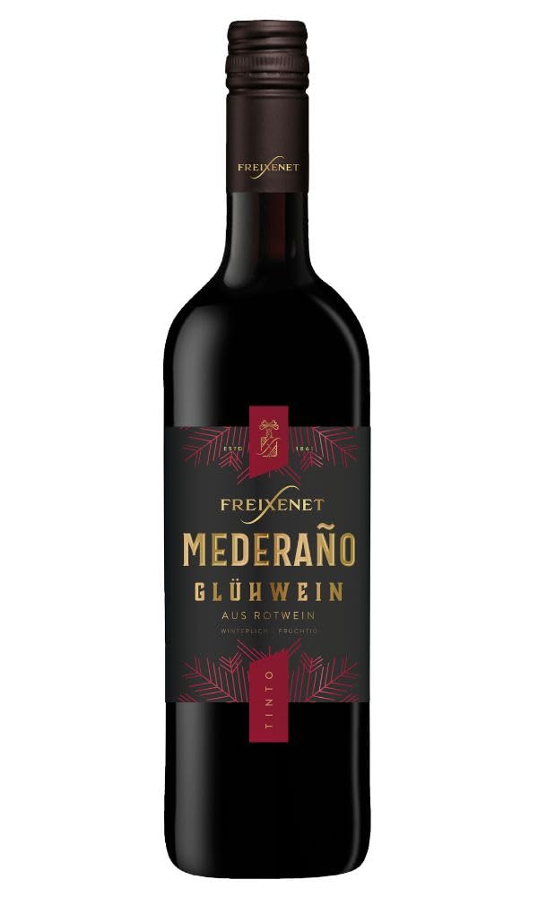 Freixenet Mederaño Glühwein Rot Lieblich (6 x 0,75 l) fruchtig-würziger roter Glühwein; als Geschenk zu Weihnachten oder Adventszeit; für Feuerzangenbowle; auf den Christkindl-Markt, Weihnachtsmarkt