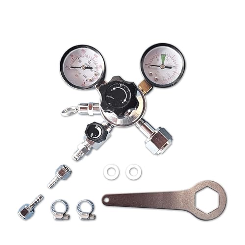 CO2 Regulator Beer, Series Dual Gauge CO2, Draft Beer Regulator,Soda Bars, Kombucha,Valve CGA320