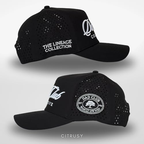 Image of CITRUSY Athletic Trucker Golf Hat | Performance Mens 5 Panel Cap | Cool Breathable Waterproof Workout Running Snapback