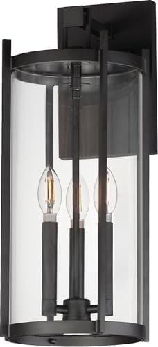Maxim Lighting 30065CLBK Belfry 3-Light Wall Sconce, Black