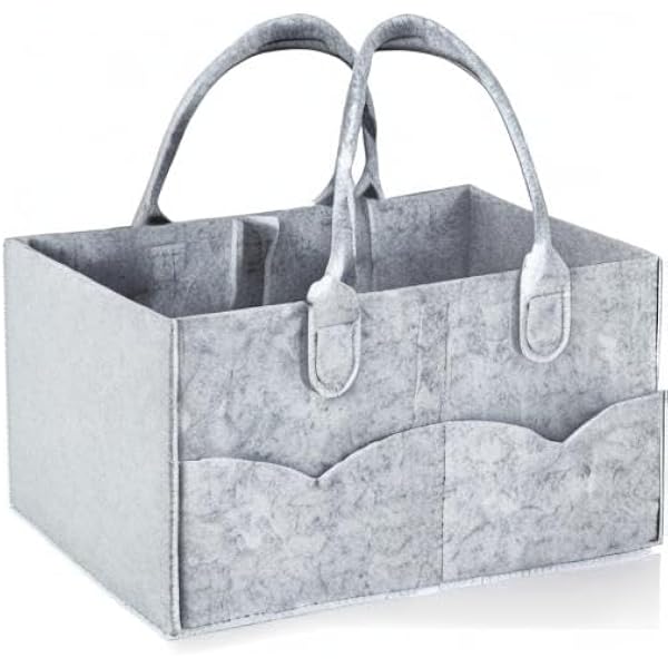 PandaEar Baby Diaper Organiser портативная корзина для хранения салфеток и вещей складная с разделенным рисунком серая
