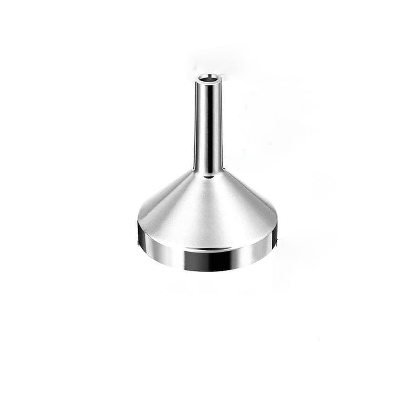 Embudo 5 Piezas Mini Embudos de Metal for Llenar Botellas Pequeñas Transferencia de Líquido Recambio Perfume Aceite Esencial Herramienta Dispensadora de Líquidos(Silver,S)
