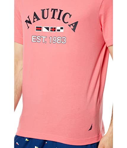 Nautica Men's Logo Graphic Sleep T-Shirt, Teaberry #TOP2