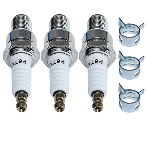 AUMEL 491055 491055S Kit de bougie d'allumage 3 pièces pour 491055T 805015 72347 John Deer M78543 Kohler 25132 12-S 12132 02-S Champion RC12YC Pièce avec...