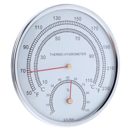 Milisten Termómetro Higrómetro Sauna Pantalla Grande Medición Precisa Temperatura Humedad Alta Resistencia para Hogar y Comercial