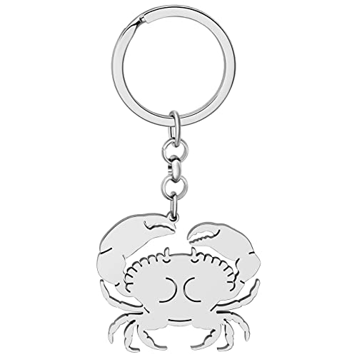 WEVENI Dolphin Keyring Whale Key Chain Rings Jellyfish Charms for Women Girls Ocean Animals Lovers