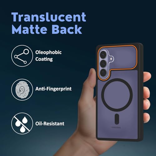 Image of AIBEX Protective Case Compatible for Samsung Galaxy S26 5G | Slim Protective Back Cover with Camera Lens Protection, Strong Magnetic Support & Anti-Slip Grip | Military Grade Drop Protection - Black