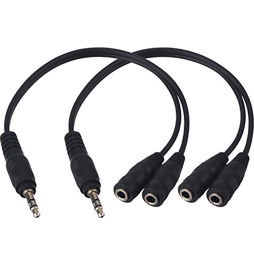 eBoot 3.5 mm Speaker and Headphone Splitter Cable 3.5 mm Stereo Male to