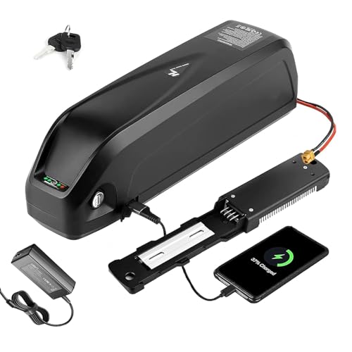 JHKJ Batería de Iones de Litio para Tubo Inferior de Bicicleta eléctrica, 52 V, 10 Ah, 15 Ah, 18 Ah, 20 Ah y 25 Ah, para Motores de Bicicleta de montaña.,Xt60,52V 18Ah