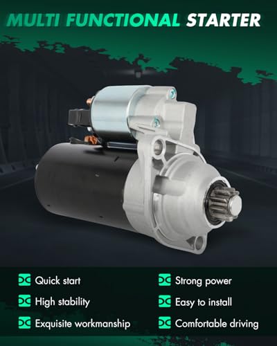Image of SCITOO Starter Motor fit for Volkswagen for Cabrio 2.0L 1995-1997,for Volkswagen for Passat 1.9L 1995-1997 Replacement Starter 17724,16013