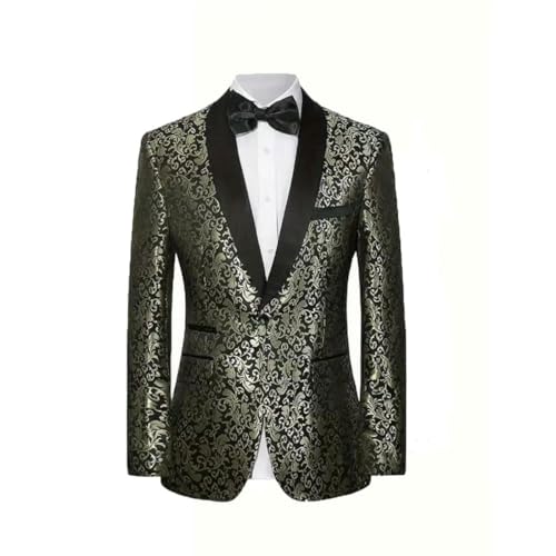 Blazer à fleurs pour homme coupe ajustée soirée chic et scène - 2
