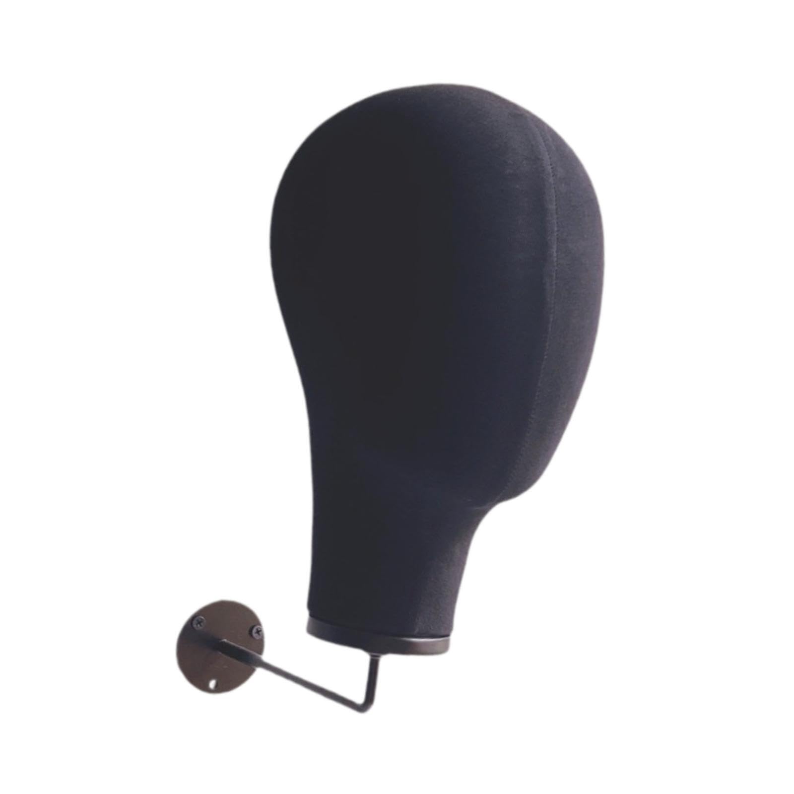 AUYXSSZ Mannequin Head Model Manikin Head for Creative Sturdy Wall Mounted For Efficient Organization Of Wigs And Hairpieces Innovative Wig Display Mannequin , black , 54cm