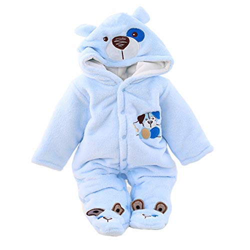 Image of Gaorui Newborn Baby Jumpsuit Outfit Hoody Coat Winter Infant Rompers Toddler Clothing Bodysuit