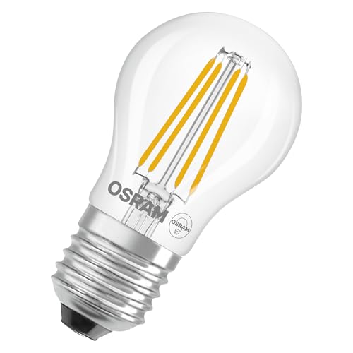 Osram Lampada Led Star Globe P40 Filament, 4000 K Bianco Neutro, 3,4 W, E27, Trasparente, 470 Lm, Per Lampade Da Tavolo E A Sospensione, Soggiorno, 15