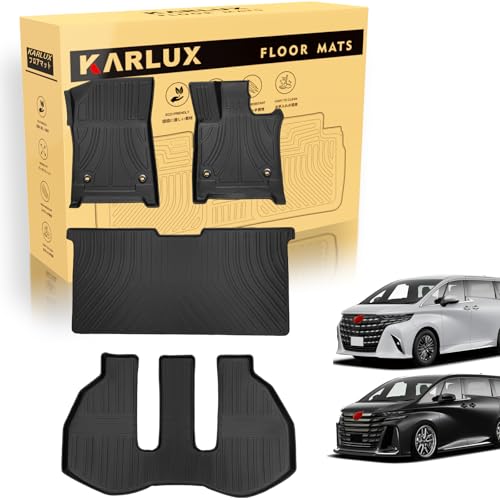 KARLUX �g���^ �V�^ �A���t�@�[�h ���F���t�@�C�A 40�n ��p��1-2��ڃt���A�}�b�g���g�����N�}�b�g, 4���Z�b�g�B3D�J�[�}�b�g�͖h���E�h���E�h����TPE�f�ސ��BAlphard VELLFIRE 40 2023�N6���`���s�ɍœK�����ꂽ�J�X�^��