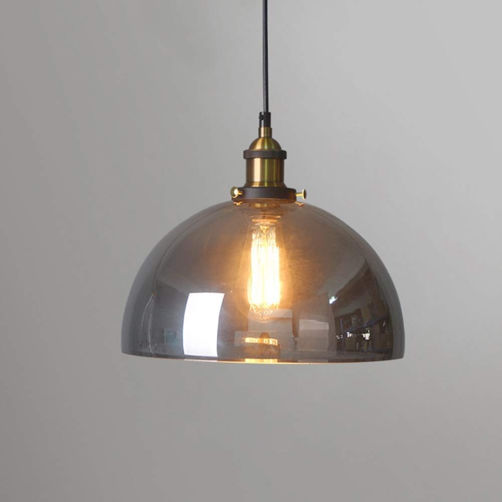 Candelabro de cristal gris ahumado retro con diseño exclusivo de una cabeza
