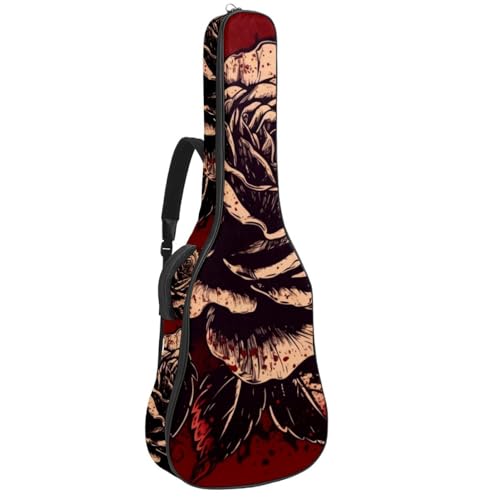 Housse de guitare avec couche de protection motif renard de l'espace