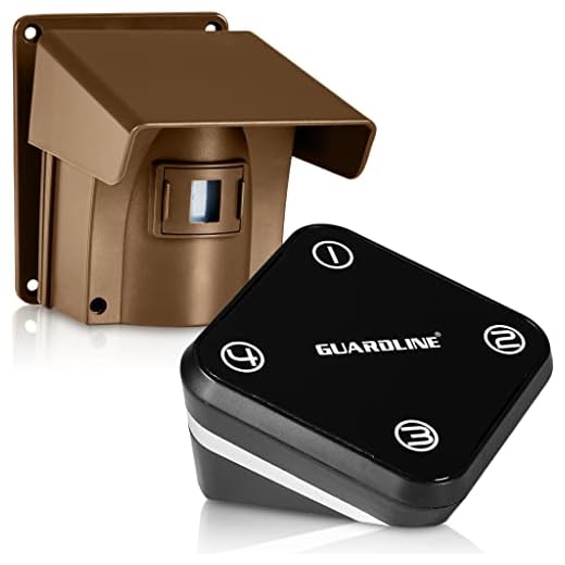 Guardline 500 Foot Range Wireless Driveway Alarm [1 Motion Detector Alarm Sensor & 1 Receiver] Weatherproof Outdoor Security Alert System for Home & Property