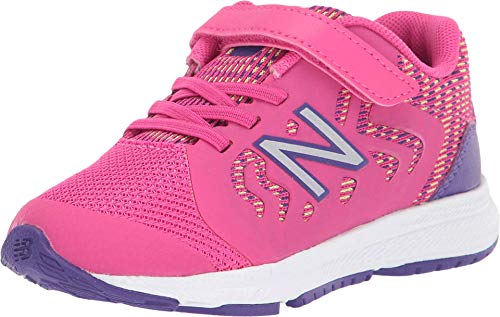 Image of New Balance Kid's 519 V2 Alternative Closure Running Shoe, Exhuberant Pink, 8 M US Toddler (1-4 Years)