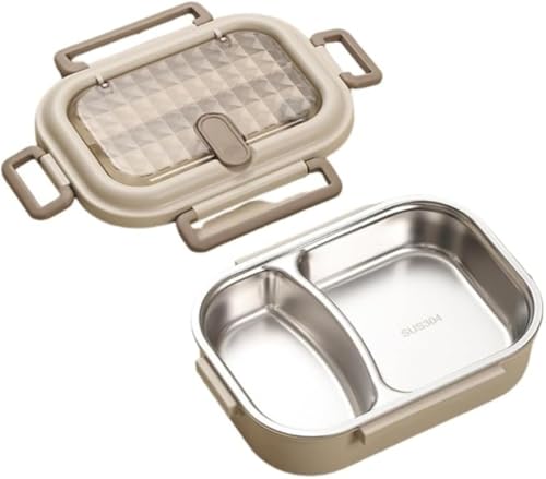 CokBlu 304 ステンレス製弁当箱 真空断熱保温ランチジャー 電子レンジ対応 漏れ防止 仕切り付き蓋付き 真空断熱スープランチセット 通勤・旅行・学校・ピクニック・屋外使用適応 仕事用学生用男女通用?