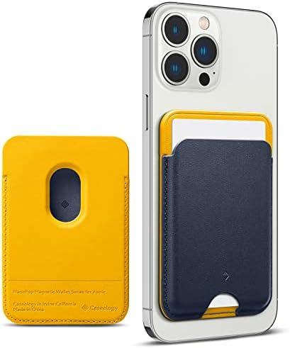 Caseology Nano Pop Magnetic Wallet Designed for Magsafe Card Holder Compatible with iPhone 12 Series/iPhone 13 Series/iPhone 14 Series - Blueberry Navy