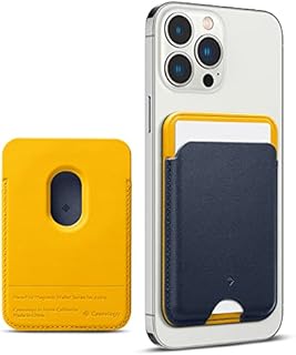 Caseology Nano Pop Magnetic Wallet Designed for Magsafe Card Holder Compatible with iPhone 12 Series/iPhone 13 Series/iPhone 14 Series - Blueberry Navy