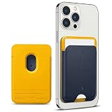 Caseology Nano Pop Porte Carte Magnétique pour Magsafe Wallet Compatible avec iPhone 12 Série / iPhone 13 Série - Blueberry Navy