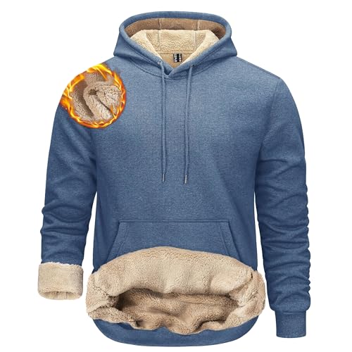 TACVASEN Kapuzenpullover Herren Fleece Hoodie Gefüttert Thermo Pullover...