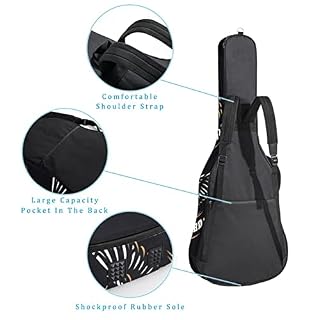 Housse de guitare en tissu Oxford imperméable avec logo hibou et bandoulière réglable - Les Beatles, Paul McCartney, John Lennon, RIngo Starr, George Harrison Housse de guitare en tissu Oxford imperméable avec logo hibou et bandoulière réglable – Image 3