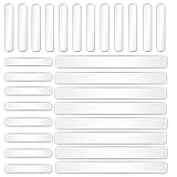 CONSSS 28PCS Wall Bumpers, Clear Cabinet Door Bumper Ultra-Strong Clear Silicone Strips, Rubber Bumpers Self...