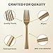 Lillian Tablesettings Fork Bag | Gold | | Pack of 48 Plastic Cutlery, 11 x 10 x 1 inches