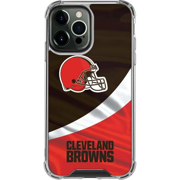 Skinit Clear Phone Case Compatible with iPhone 13 Pro Max - Officially Licensed NFL Cleveland Browns Design