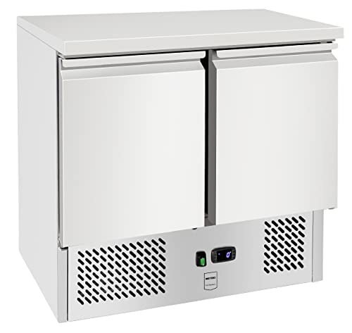 METRO Professional Table réfrigérée positive GSF3600, inox, 90 x 70 x 88 cm, 169 L, froid statique brassé, 220 W, avec serrure, argenté