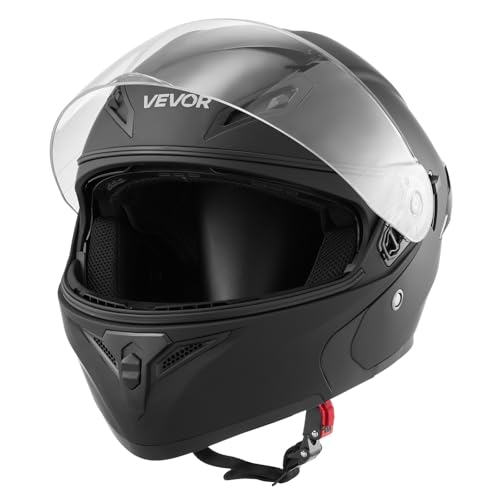 VEVOR Motorcycle Helmet, Modular, Adult Motocross Dirt Bike Helmet with Large Clear Visor,...
