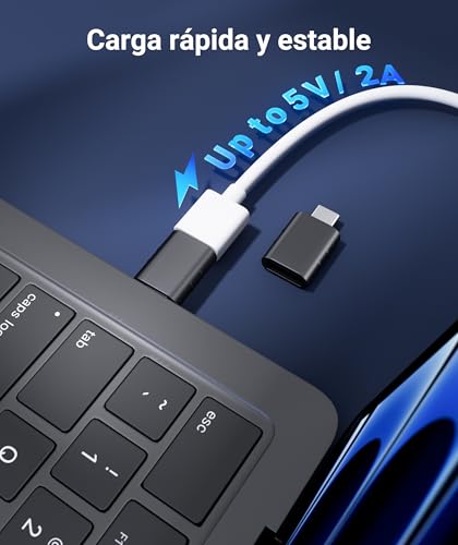 Image of Syntech USB C to USB Adapter Pack of 2 USB C Male to USB3 Female Adapter Compatible with iPhone 17 Pro Max MacBook Pro Air 2024 iMac iPad Mini Pro, Other Type C or Thunderbolt 5 /4 Devices, Space Black