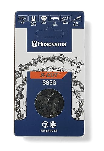 Husqvarna S83G 18 Chainsaw Chain, 3/8” Pitch, .050 Guage, 68 Drive Links